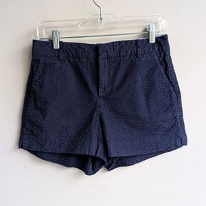 Simons Icone Navy Blue Textured Shorts